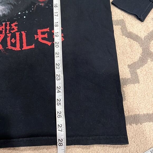 Wolf lives his life by his own rules long sleeve tee on fruit of the loom size L - Picture 5 of 7